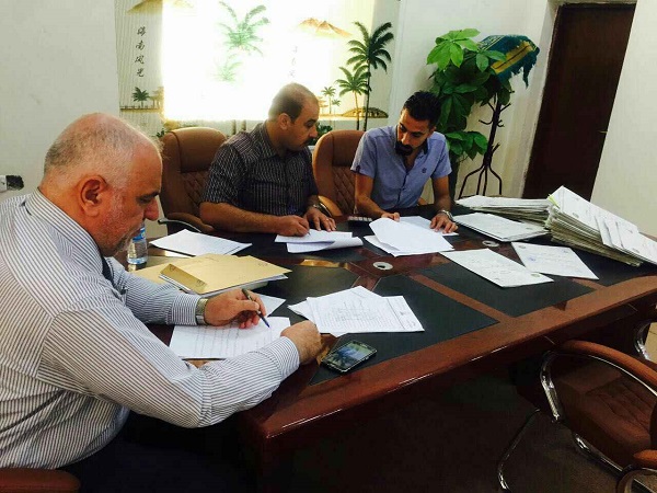 تنظيم ملفات المتقدمين للدراسة الصباحية